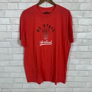 Life is Good NC State Wolf Pack casual SS T-Shirt